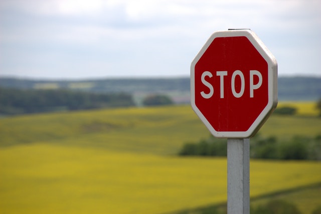 a stop sign