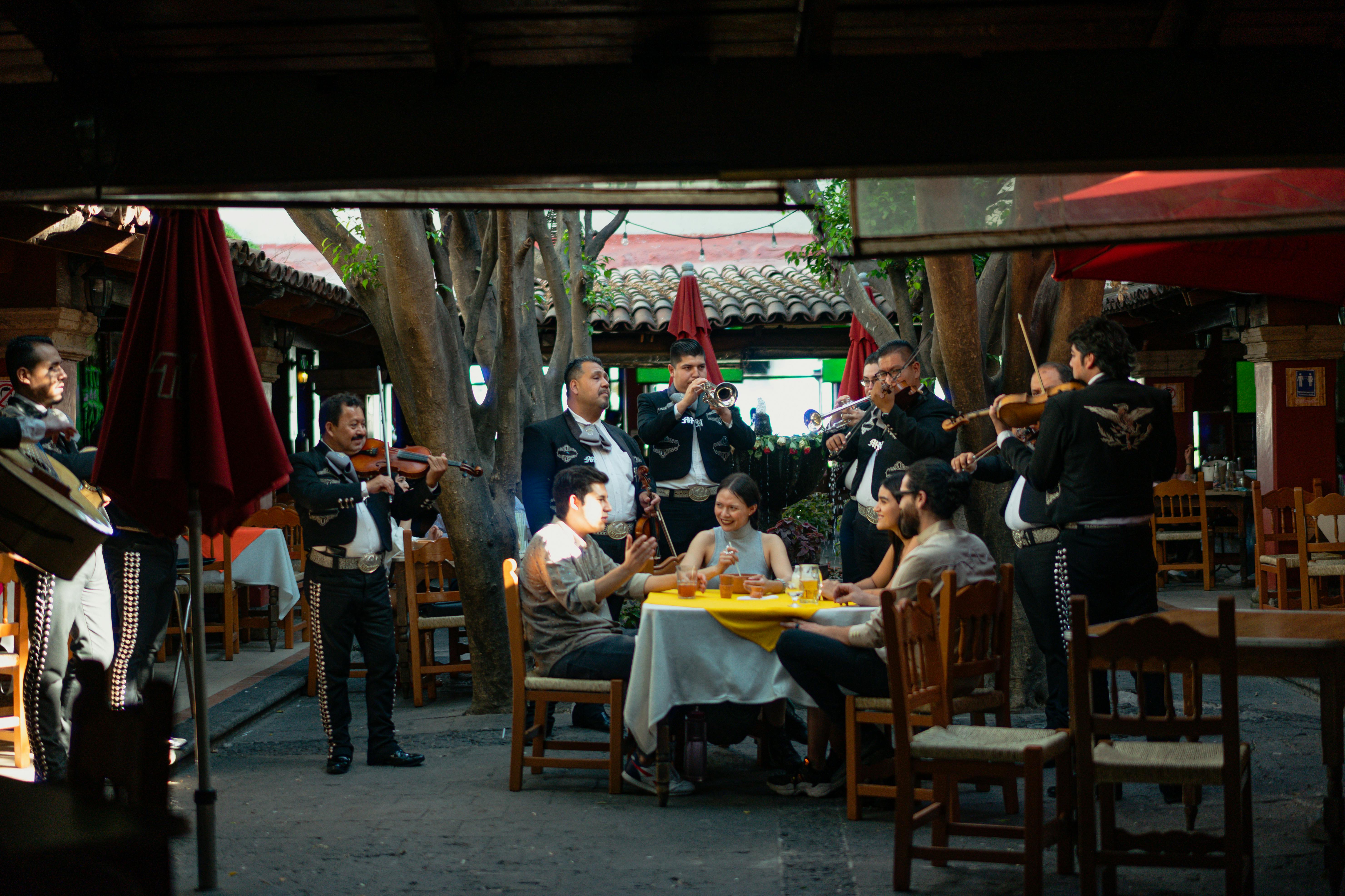 some of latinos at a restaurant